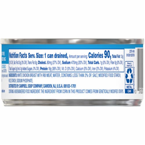 Swanson White Premium Chunk Canned Chicken Breast in Water Perspective: top