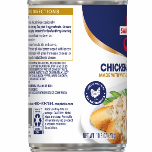 Swanson® Canned Chicken a la King With White and Dark Chicken Meat Can Perspective: top