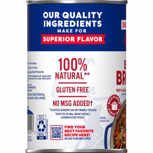 Swanson 100% Natural Beef Broth Perspective: top
