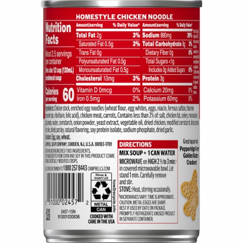 Campbell’s® Condensed Homestyle Chicken Noodle Soup Perspective: top