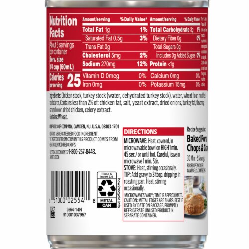 Campbell's® Turkey Gravy Can Perspective: top