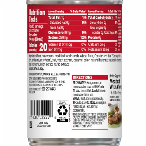 Campbell's® Mushroom Gravy Perspective: top