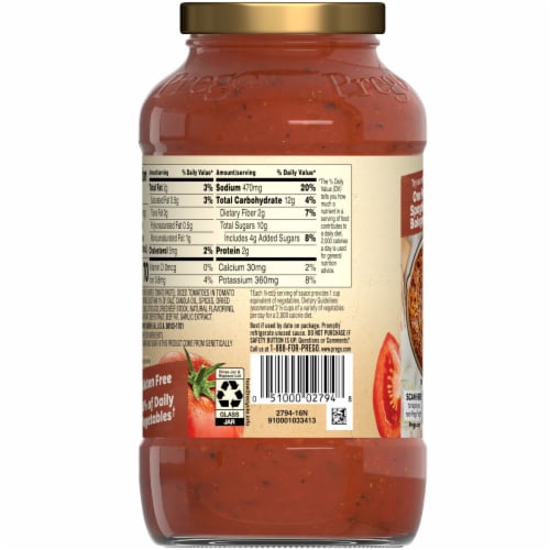 Prego® Italian Tomato Pasta Sauce Flavored With Meat Perspective: top