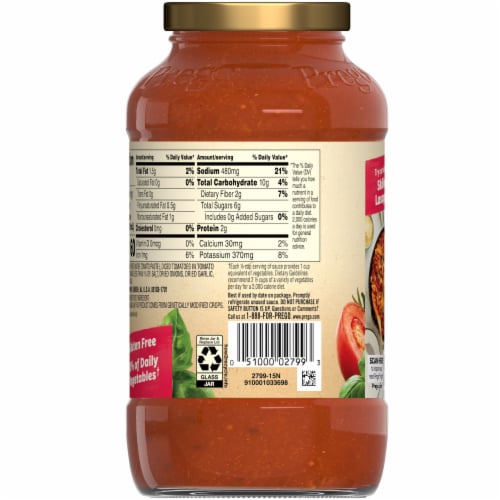 Prego® Marinara Sauce Perspective: top