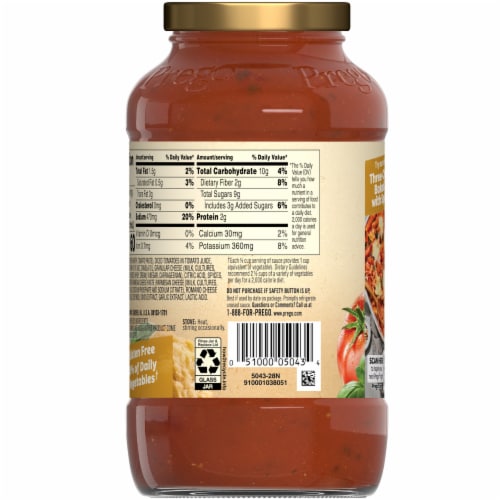 Prego® Three Cheese Pasta Sauce Perspective: top