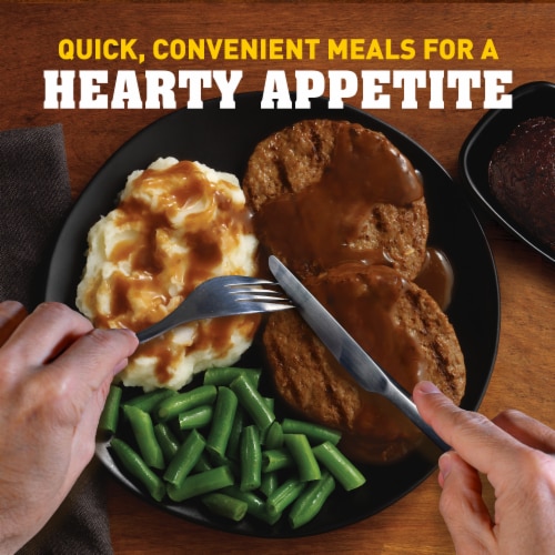 Hungry-Man Salisbury Steak Frozen Meal Perspective: top