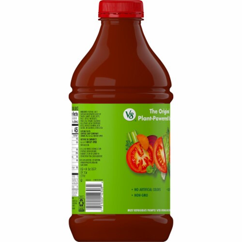 V8® Essential Antioxidants Original 100% Vegetable Juice Bottle Perspective: top