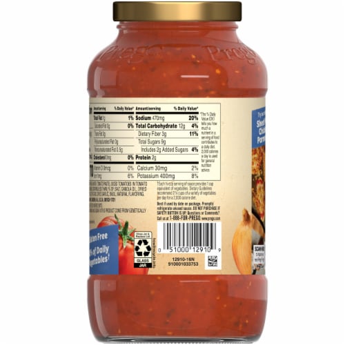 Prego® Italian Tomato Sauce with Roasted Garlic & Herbs Pasta Sauce Perspective: top