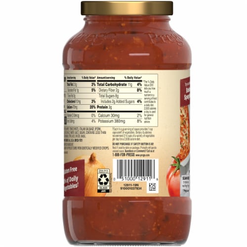 Prego® Italian Sausage & Garlic Meat Sauce Perspective: top
