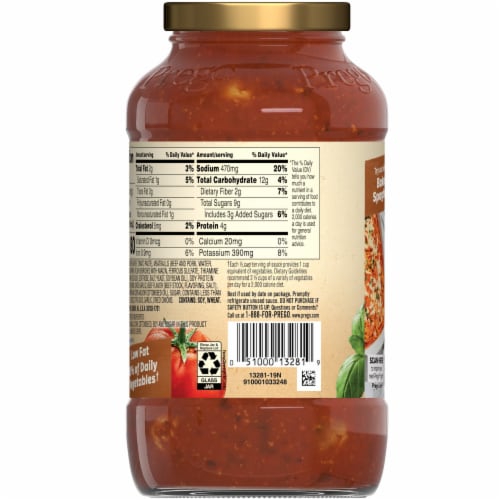 Prego Mini Meatball Pasta Sauce Perspective: top
