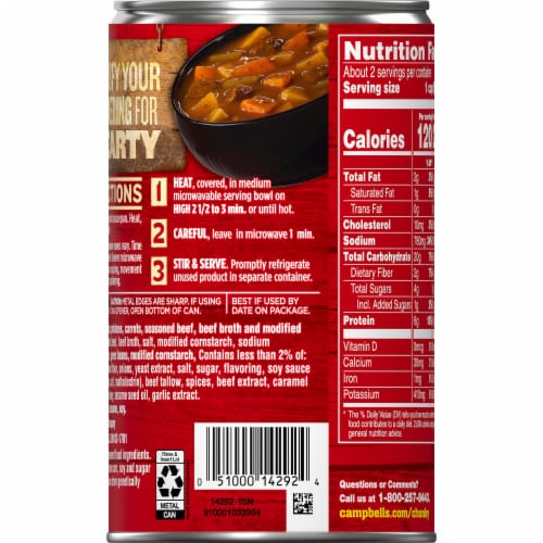 Campbell's® Chunky® Savory Pot Roast Soup Perspective: top