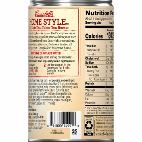 Campbell's Homestyle Mexican Style Chicken Tortilla Soup Perspective: top