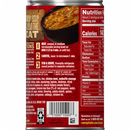 Campbell's® Chunky® Grilled Chicken & Sausage Gumbo Soup Perspective: top
