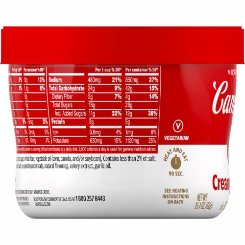 Campbell's® Creamy Tomato Soup Microwavable Bowl Perspective: top