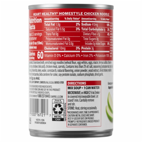 Campbell's® Condensed Healthy Request Homestyle Chicken Noodle Soup Perspective: top