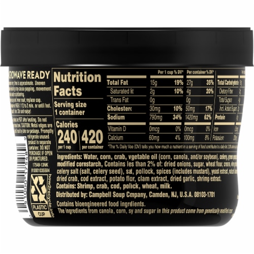 Campbell's® Slow Kettle Style Kickin' Crab & Corn Chowder Perspective: top
