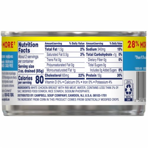 Swanson® White Premium Chunk Canned Chicken Breast in Water Perspective: top