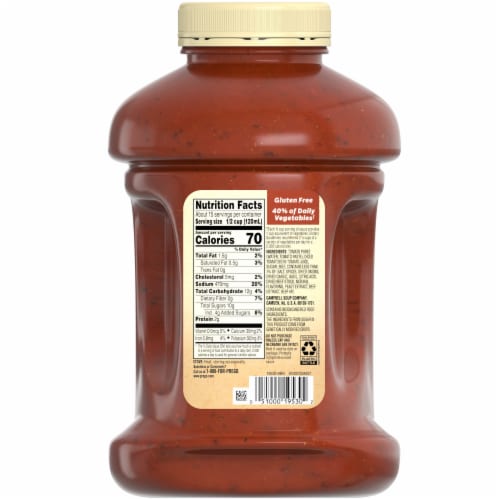 Prego® Italian Tomato Pasta Sauce Flavored With Meat Perspective: top