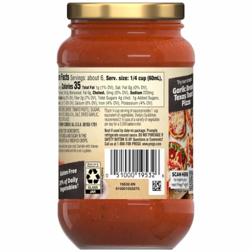 Prego® Pizzeria Style Pizza Sauce Perspective: top