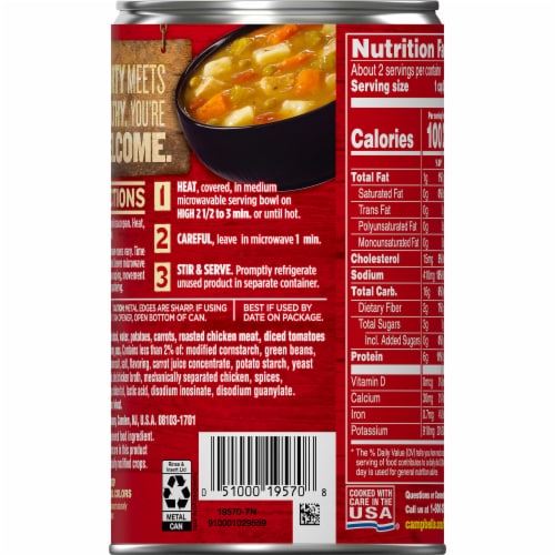 Campbell's® Chunky Healthy Request® Roasted Chicken with Country Vegetables Soup Perspective: top