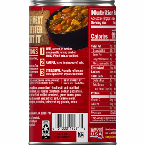 Campbell's® Chunky® Healthy Request® Beef Soup with Country Vegetables Perspective: top