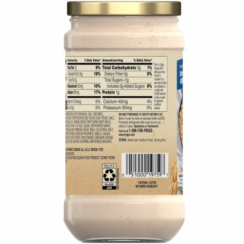 Prego® Homestyle Alfredo Pasta Sauce Perspective: top