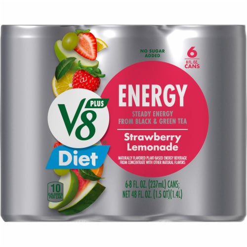 V8 V-Fusion+™ Energy Diet Strawberry Lemonade Energy Drink Perspective: top