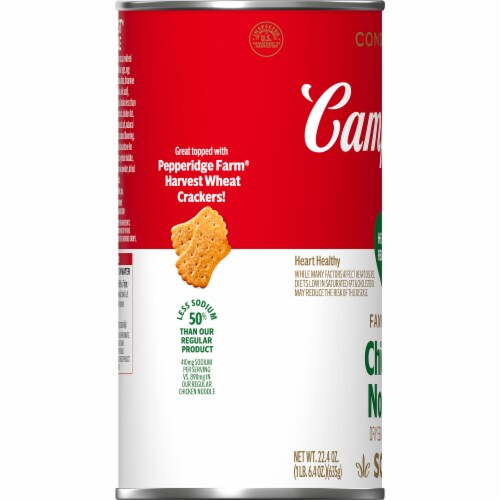Campbell's® Condensed Healthy Request Chicken Noodle Soup Family Size Perspective: top