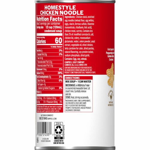 Campbell's® Condensed Homestyle Chicken Noodle Soup Family Size Perspective: top