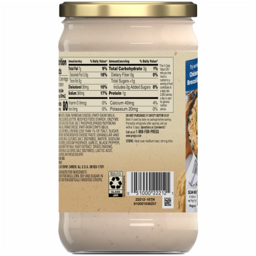 Prego® Homestyle Alfredo Pasta Sauce Perspective: top