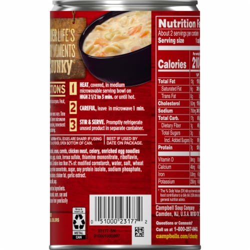 Campbell's® Chunky® Creamy Chicken Noodle Soup Perspective: top