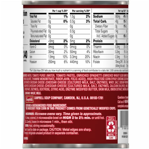 Campbell's® Canned Spaghetti Perspective: top