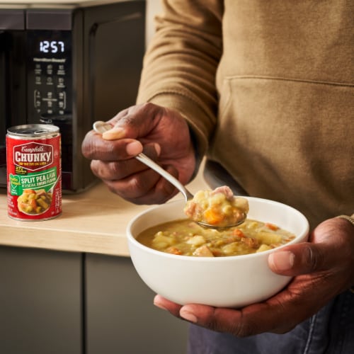 Campbell’s Chunky Healthy Request Split Pea Soup With Ham Perspective: top