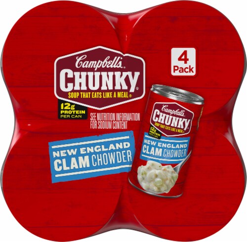 Campbell's Chunky New England Clam Chowder Soup Perspective: top