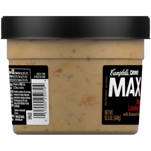 Campbell's Chunky Maxx Beer Brat Loaded Potato Soup Perspective: top