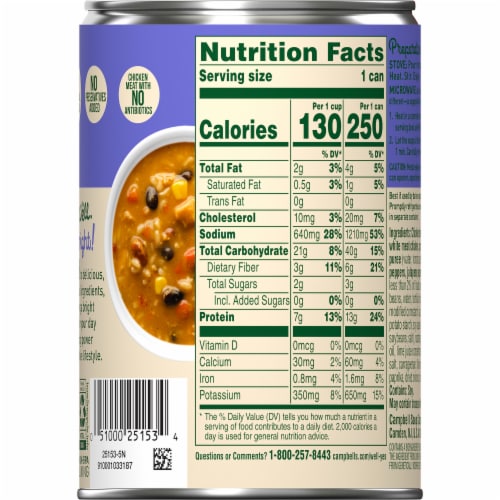 Campbell's Well Yes! Southwest Style Chicken Tortilla Soup Perspective: top
