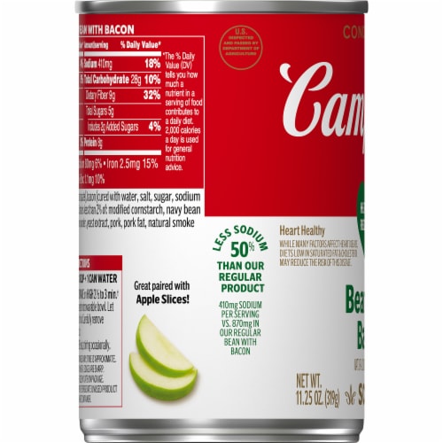 Campbell's® Condensed Healthy Request® Bean with Bacon Soup Perspective: top