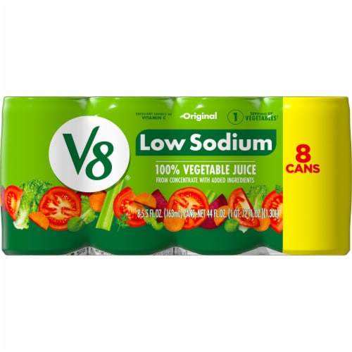 V8® Low Sodium Original 100% Vegetable Juice Perspective: top