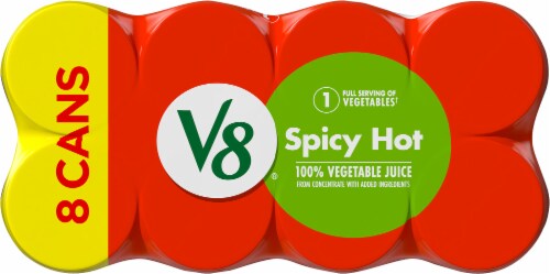 V8® Spicy Hot 100% Vegetable Juice Perspective: top