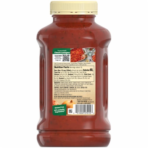 Prego® Mushroom Pasta Sauce Perspective: top