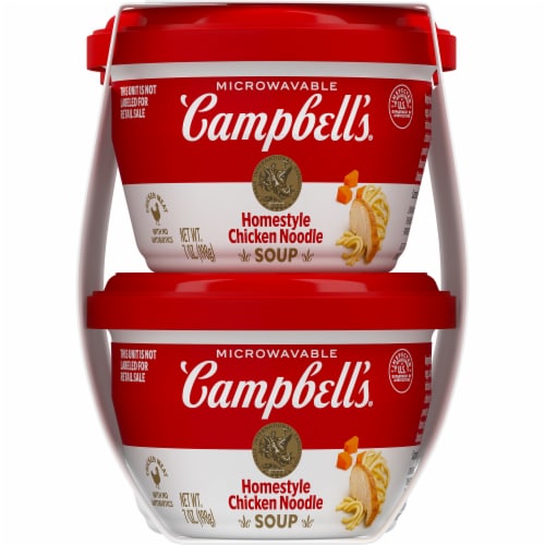 Campbell's® Homestyle Chicken Noodle Soup Microwavable Bowl Perspective: top