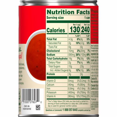 Campbell's® Well Yes!® Tomato & Sweet Basil Soup Perspective: top