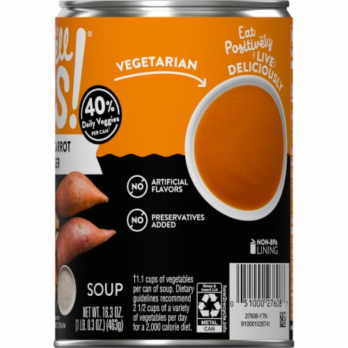 Campbell's Well Yes Soup Carrot Ginger Perspective: top