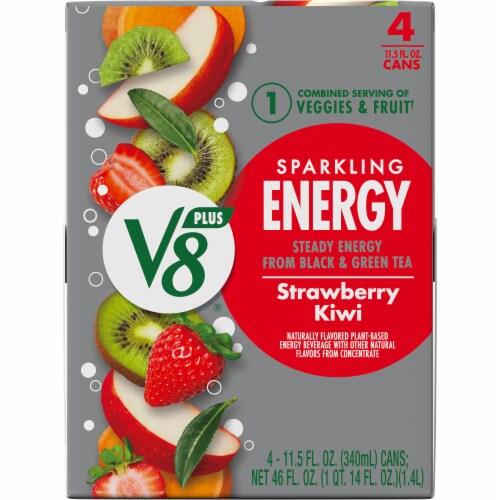 V8™ +SPARKLING ENERGY Strawberry Kiwi Energy Drink Perspective: top