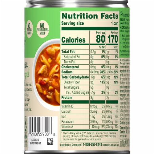 Campbell's Well Yes! Garden Vegetable Soup With Pasta Perspective: top