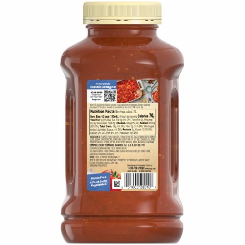 Prego® Roasted Garlic & Herbs Pasta Sauce Perspective: top