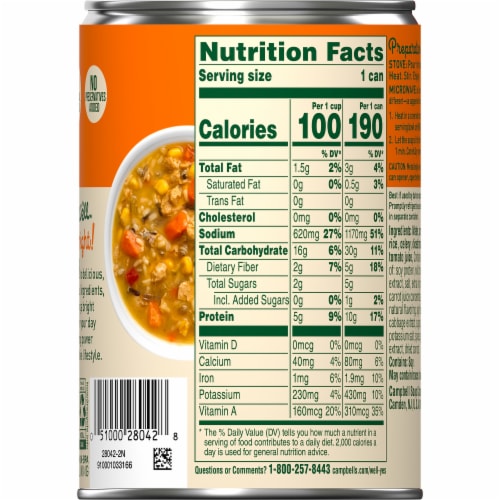Campbell's® Well Yes!® Plant-Based Chick'n with Rice Soup Perspective: top