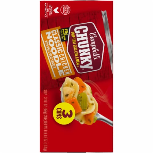 Campbell's Chunky Soup Classic Chicken Noodle Soup Perspective: top