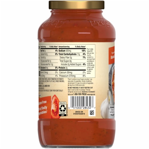 Prego® Spicy Marinara Pasta Sauce Perspective: top