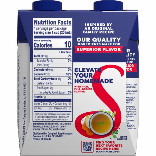 Swanson 100% Natural Chicken Broth Quick Cups Perspective: top